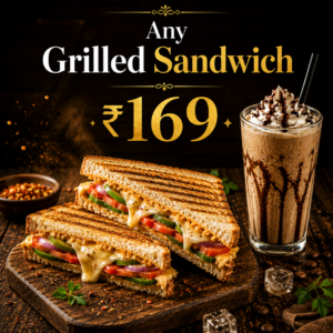 Any Grilled Sandwich+cold coffee